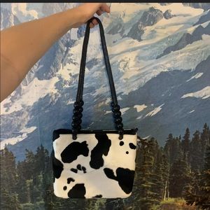 Vintage cow print purse